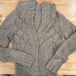 Free People Hooded Knit Cardigan